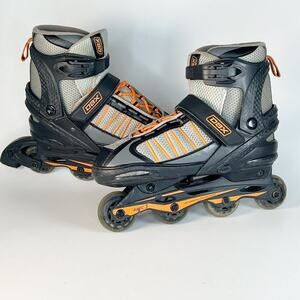 DBX Equinox Adjustable Inline Skates Black Grey Orange Youth Big Kids Boys Girls